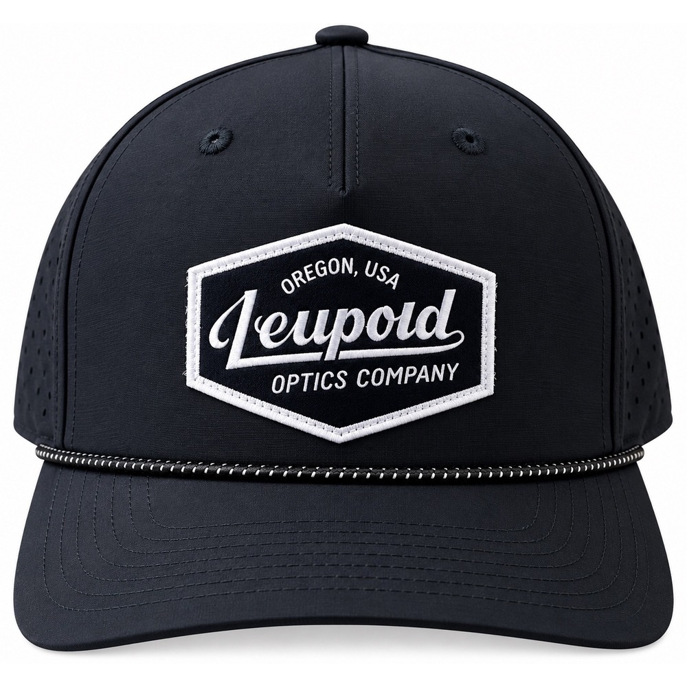 NEW Leupold Optics Co Performance Hat Black Richardson Snapback Rope Cap hunting